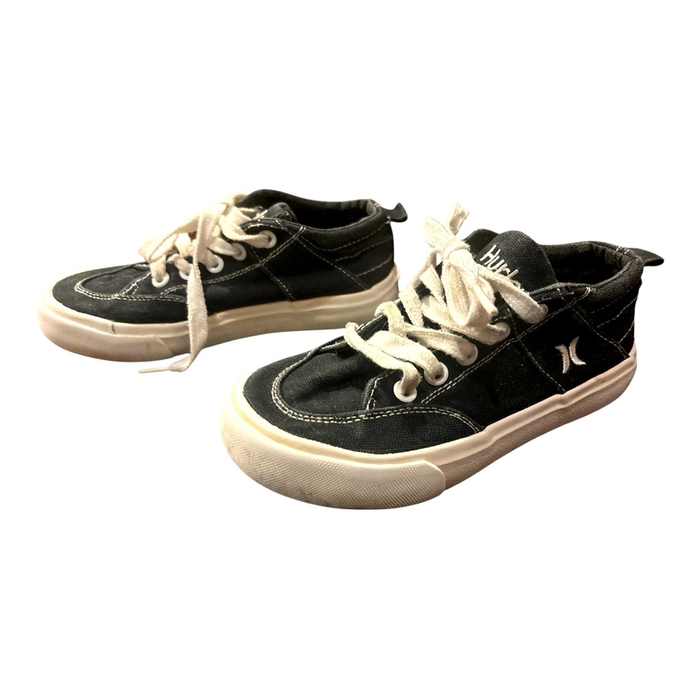 Hurley Roddy Kids Black High Top Sneakers Little Boy Size 13 Black & White